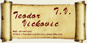 Teodor Vicković vizit kartica